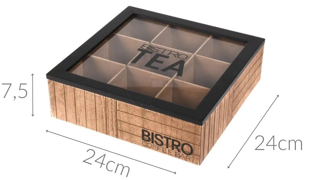 Herbaciarka Bistro, 24 x 24 x 7,5 cm