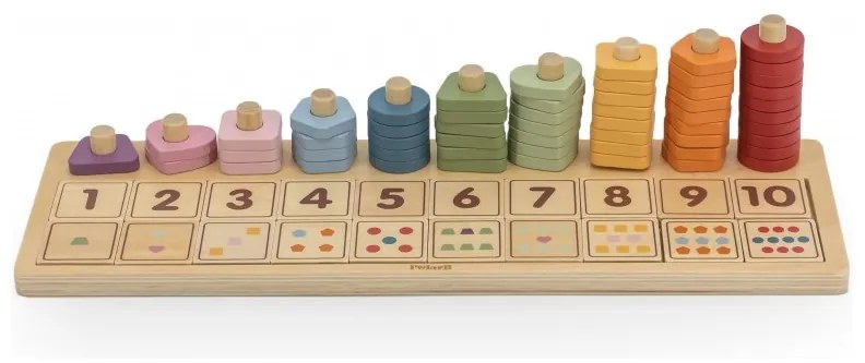Viga polarb drewniane liczydło sorter nauka liczb montessori