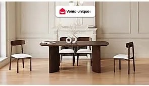 Stół do jadalni dla 8 osób z drewna akacjowego - Naturalny ciemny - TAMENIA marki Maison Céphy