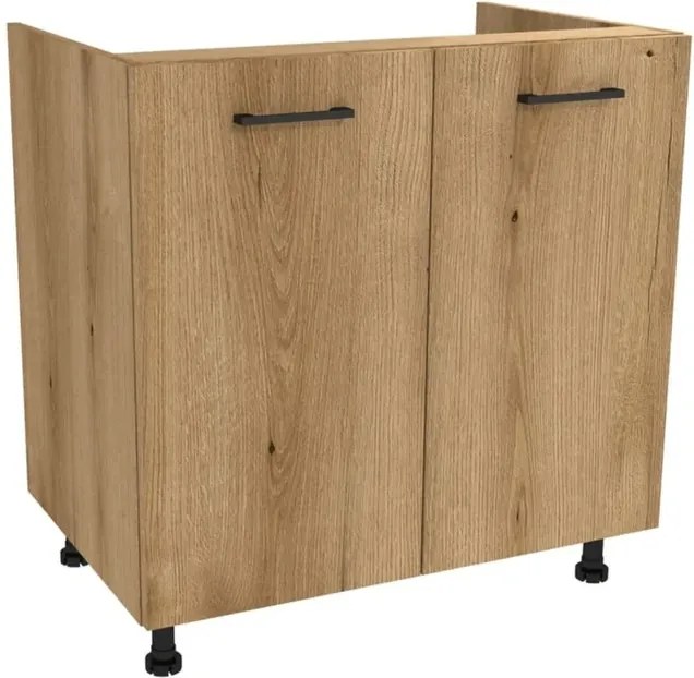 Zestaw Mebli Kuchennych MODERN 170 cm Kaszmir/Dąb Ryflowany Nowoczesny