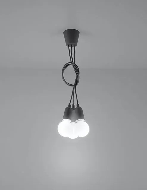 Szara potrójna lampa wisząca loftowa - EX542 E6-L99