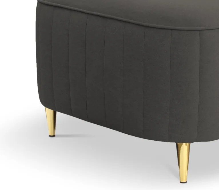 Pufa LAREN w kolorze szarym w tkaninie CASTEL 93