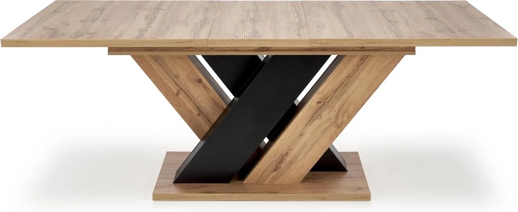 Rozkładany stół na oryginalnej nodze Brandon dąb wotan/czarny
