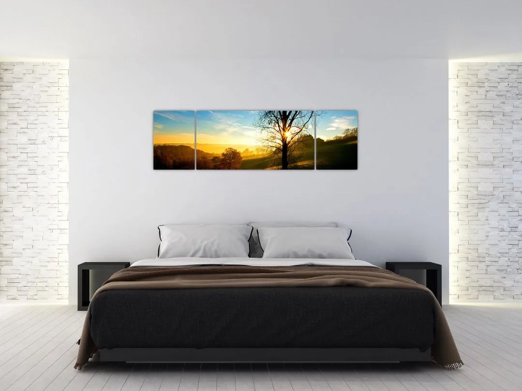 Obraz wschodu słońca (170x50 cm)