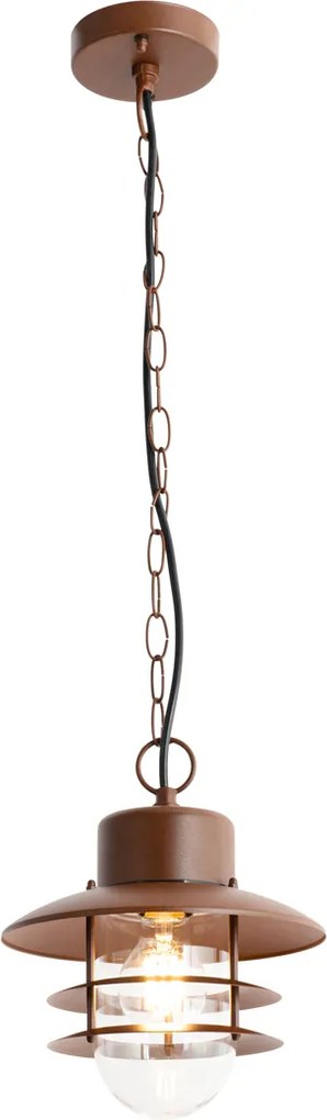 Industrialna lampa wisząca rdzawo-brązowa IP44 - Shell