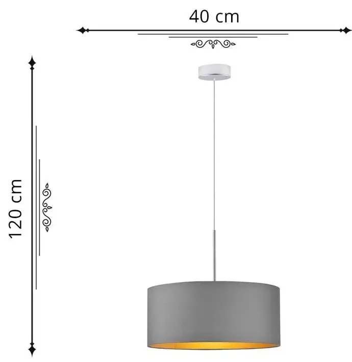Okrągła lampa wisząca glamour 40 cm wybór kolorów W0-C06