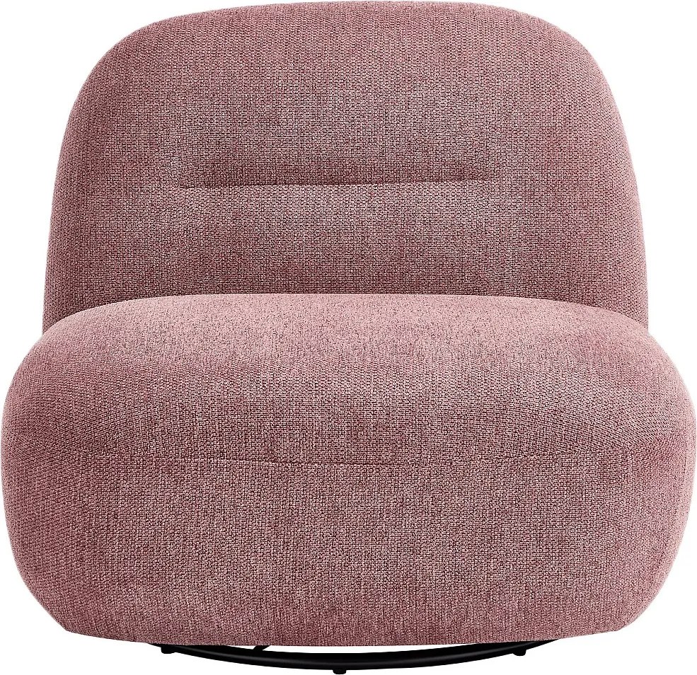 Fotel obrotowy  z czerwonej tkaniny teksturowanej POZETI