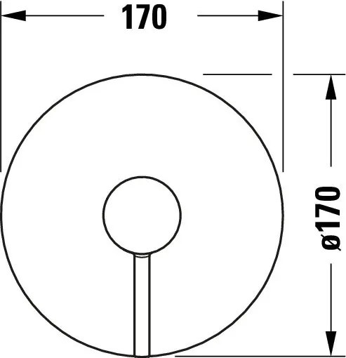 Jednouchwytowa bateria prysznicowa Duravit Circle
