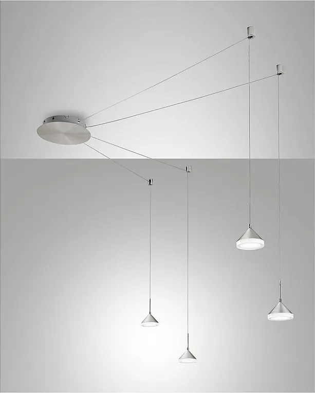 Lampa wisząca LED Isabella z metalu i metakrylanu 3410-49-212 firmy Fabas Luce