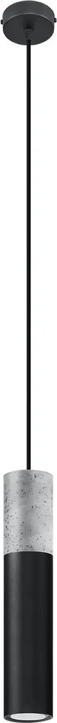 Czarna betonowa lampa wisząca loft - EX568 S2-D30