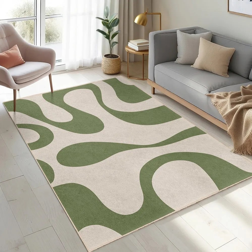 Zielony dywan odpowiedni do prania 60x100 cm Matcha Latte – Mila Home