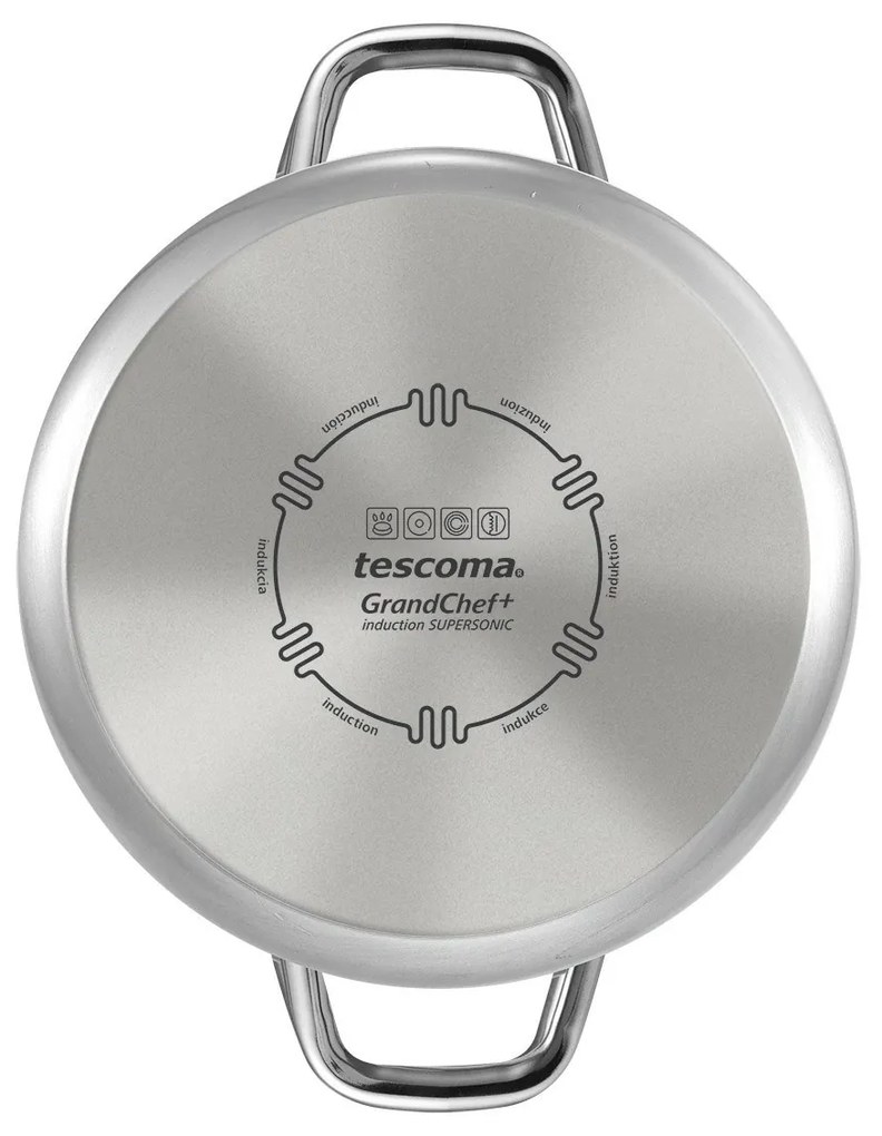 Tescoma Głęboka patelnia GrandCHEF+ o średnicy 32cm, 2 uchwyty, śred. 32 cm