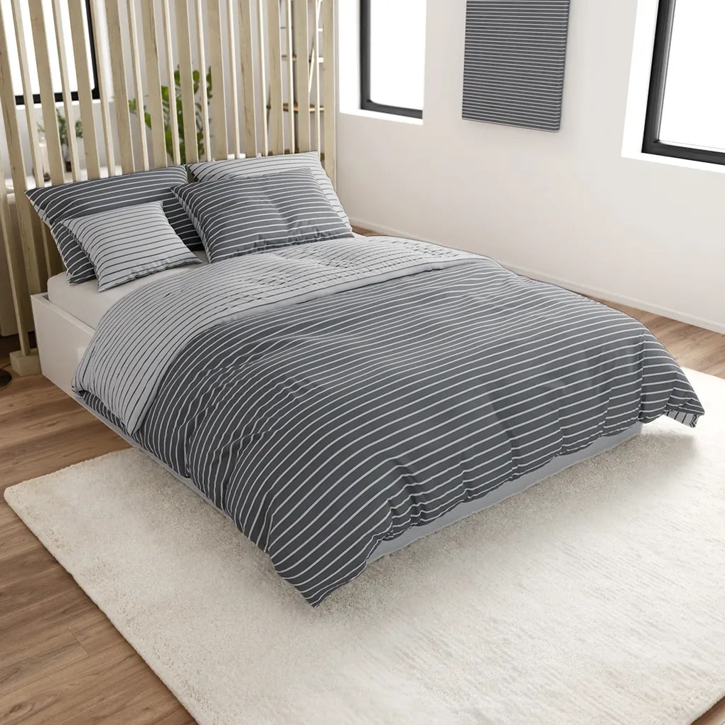 PrzytulneMieszkanie.pl PrzytulneMieszkanie.pl Pościel z bawełny Renforcé CAPRIVI szare z kieszenią hotelową Rozmiar pościeli: 70 x 90 cm | 140 x 200 cm