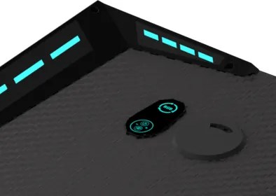 Biurko Gamingowe Komputerowe LED "L" dla gracza Carbon 140x100
