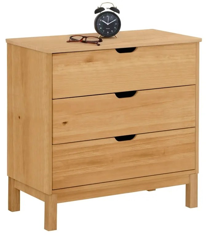 Niska komoda z drewna sosnowego w naturalnym kolorze 76x75 cm Post – Støraa