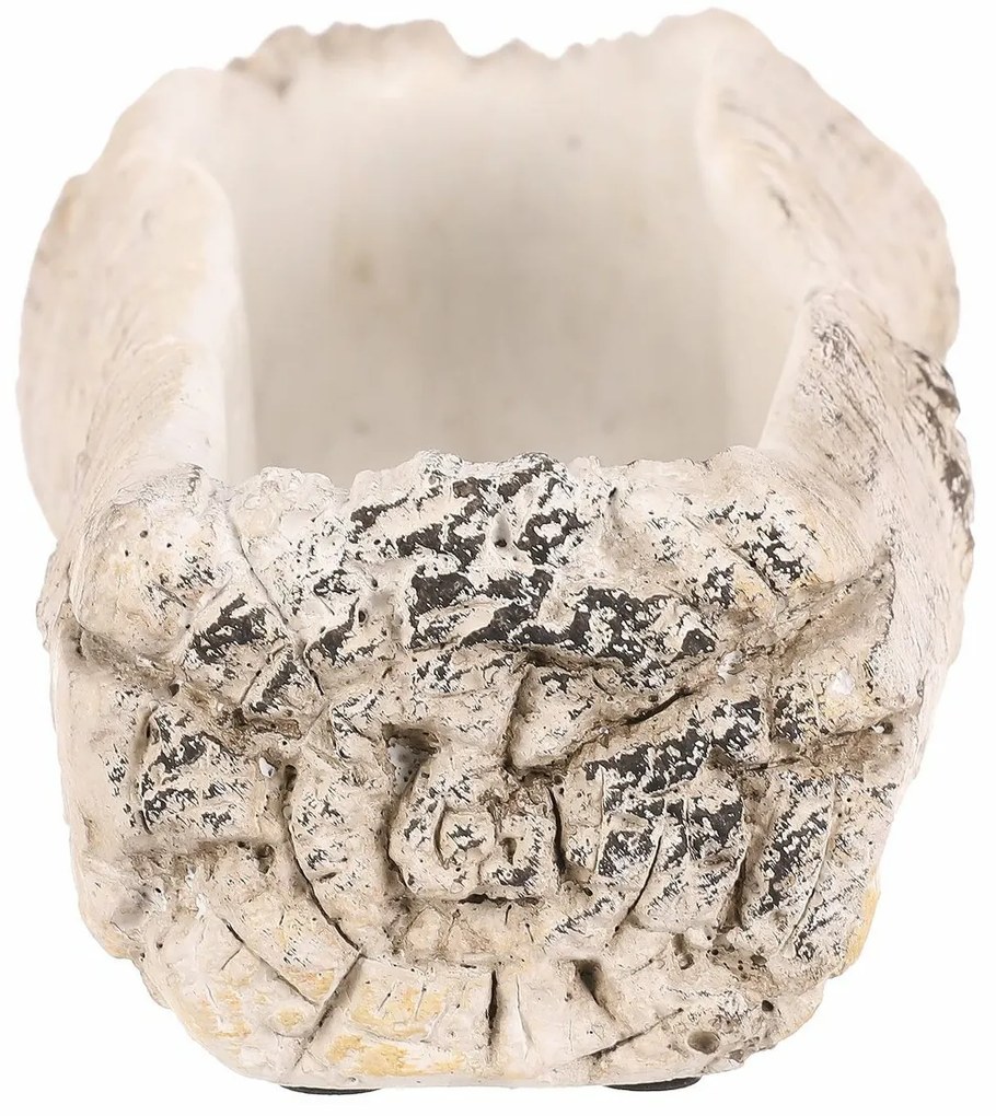 Osłonka na kwiaty - skrzynka, imitacja brzozy, 24 x 10 x 7 cm, 24 cm