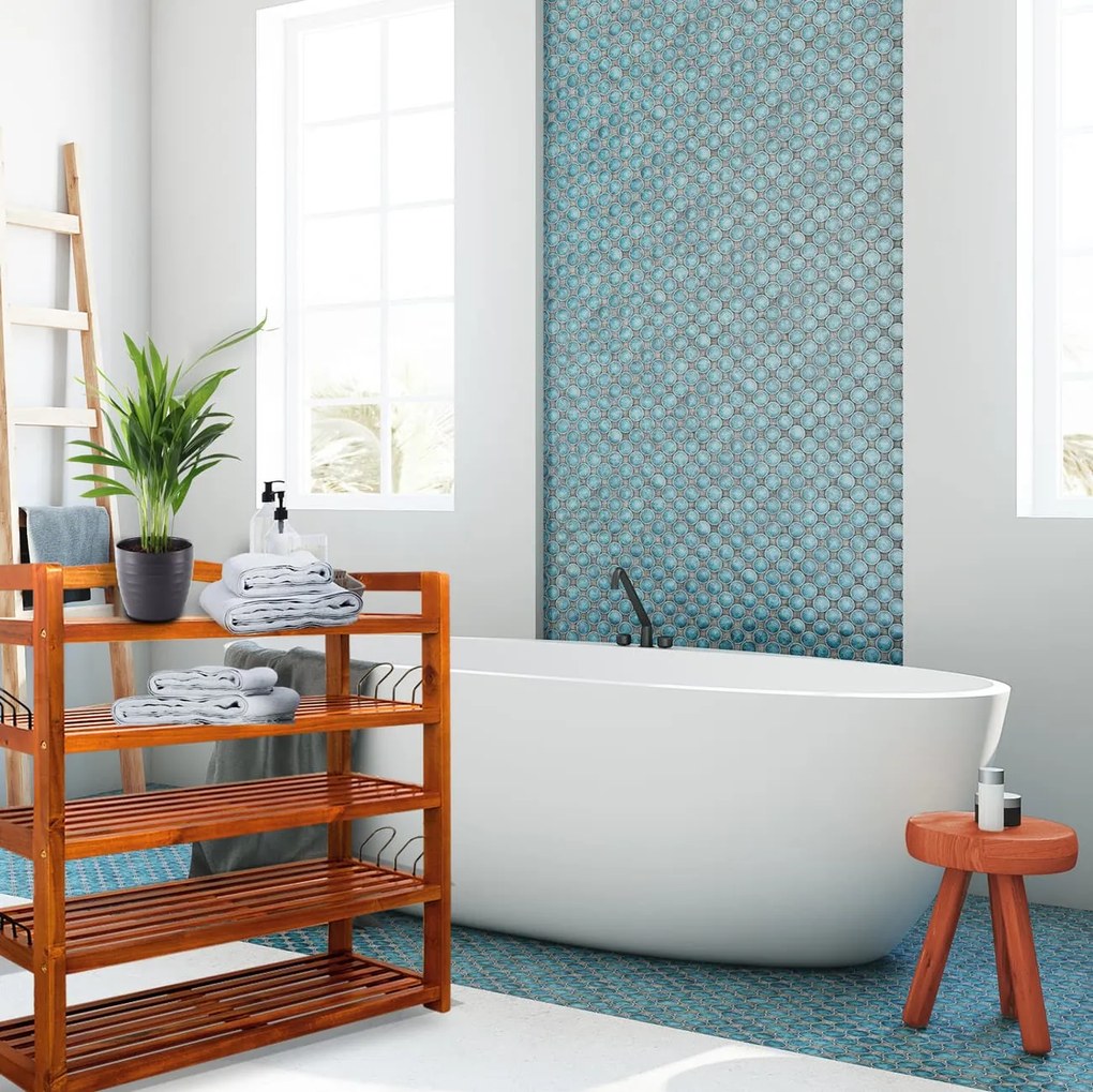 Regał na buty RUSTIC, 5 półek, 75x26x82cm, naturalna brązowa Casaria