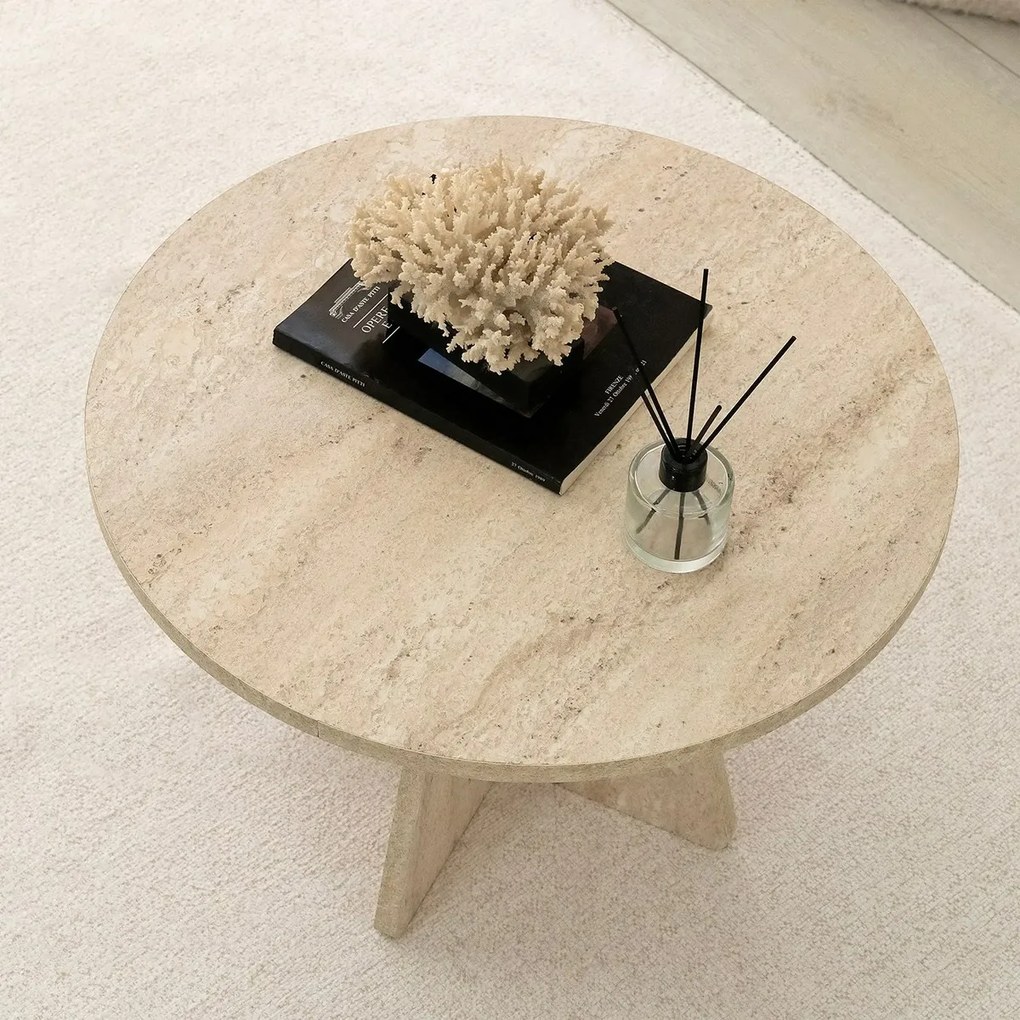 Stolik konferencyjny Mushroom Travertine