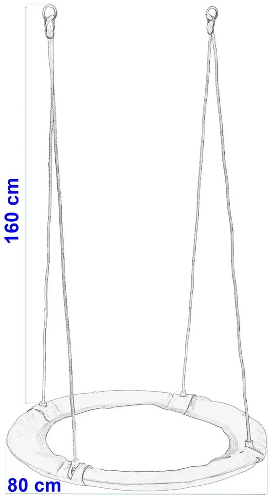 Huśtawka okrągła bocianie gniazdo 80 cm K4-C45