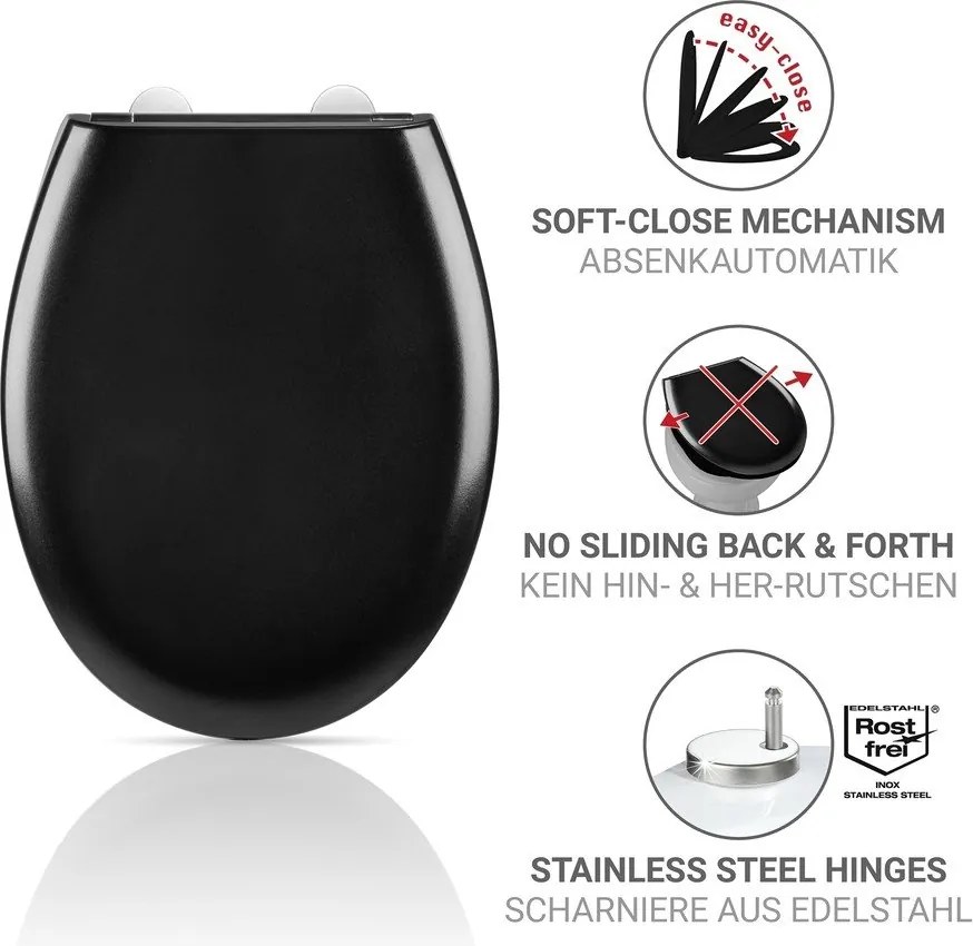 Deska sedesowa wolnoopadająca 37 x 44,5 cm Rieti – Wenko