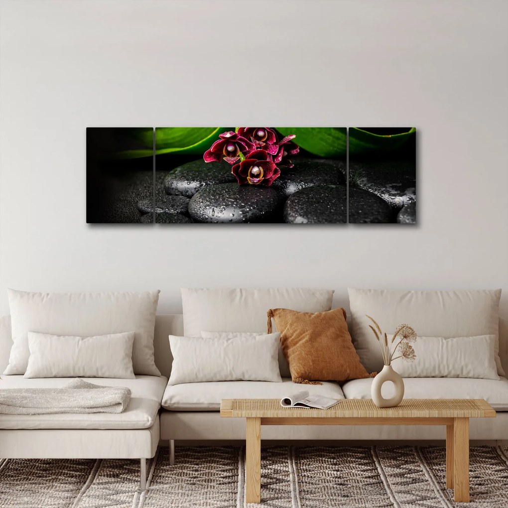 Obraz - Kamienie lawy (170x50 cm)