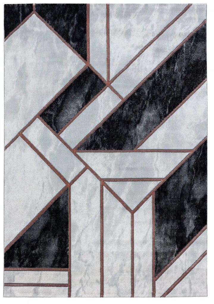 Dywan ekskluzywny Naxos geometria szaro-brązowy 80 cm x 150 cm