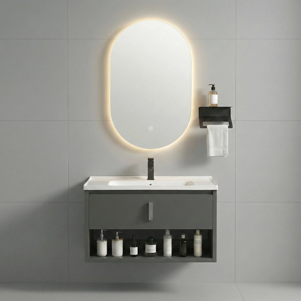 Zestaw mebli łazienkowych z Umywalką Toledo 60cm Szary