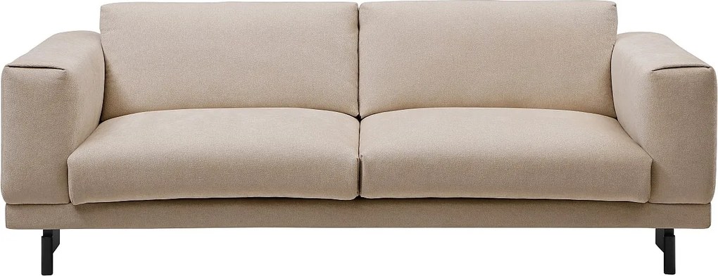 Kanapa 3-osobowa  w beżowej tkaninie szenilowej DEMBOLA