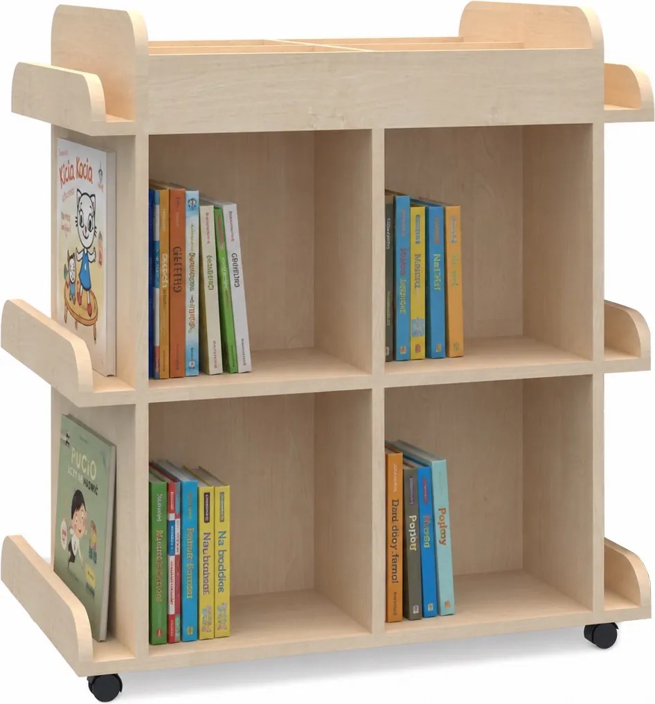 Mobilna biblioteczka dwustronna do przedszkola Smart, index KC-BM-2P-PD