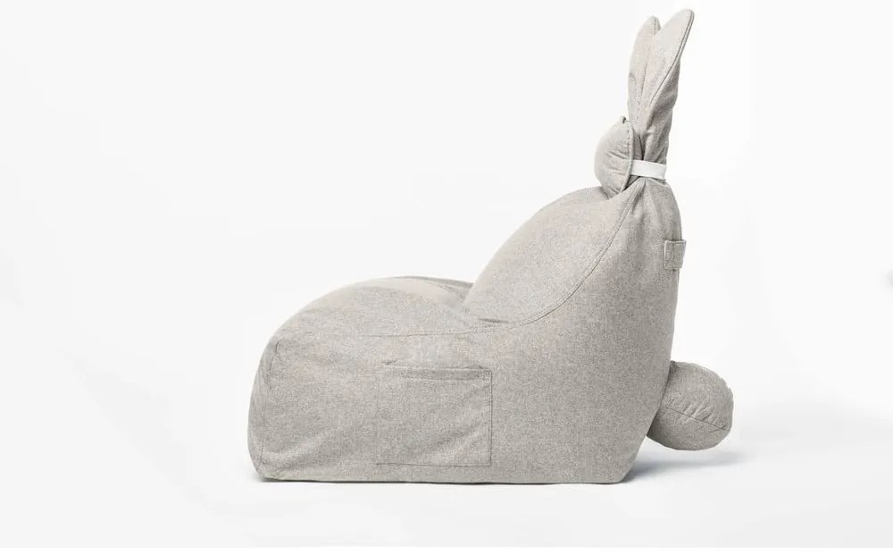 Beżowy worek do siedzenia dla dzieci The Brooklyn Kids Funny Bunny