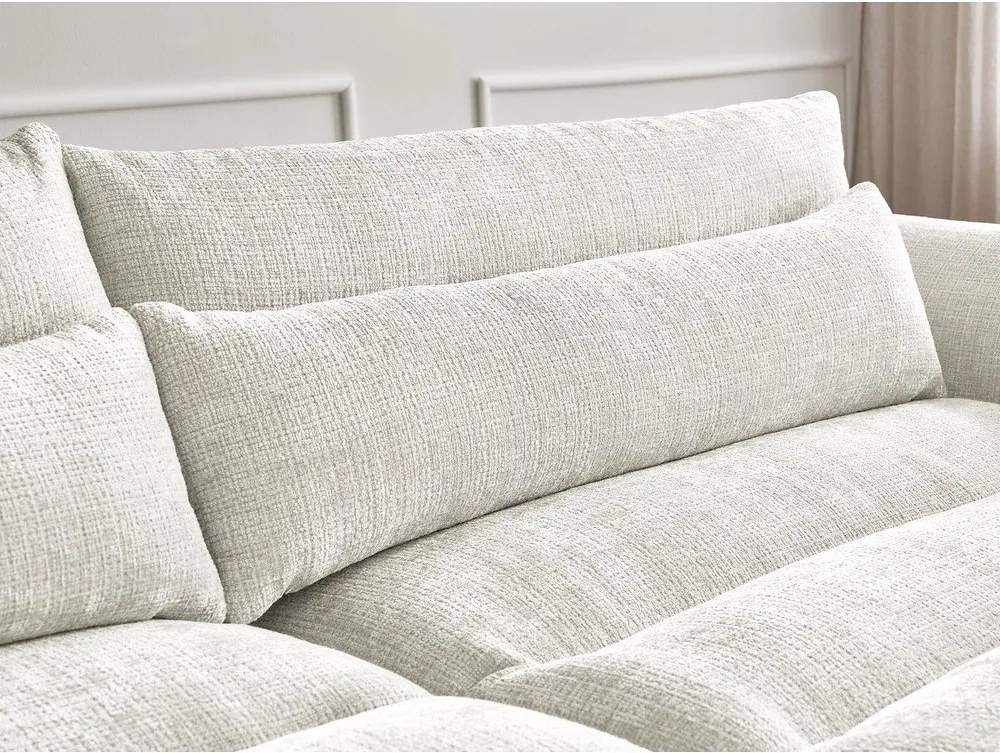 Biała sofa z tkaniny szenilowej 276 cm Neil – Bobochic Paris