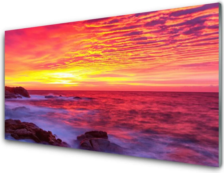 Panel Szklany Abstrakcyjny Zachód Słońca