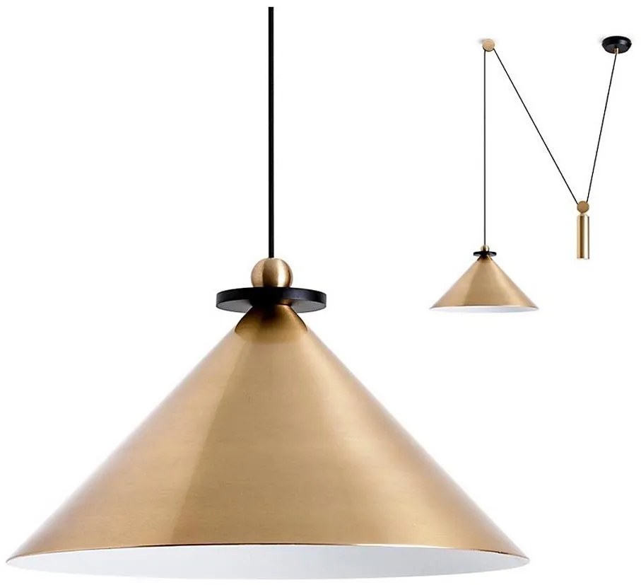 Redo 01-1545 - Żyrandol na lince KALIMBA 1xE27/42W/230V śr. 42 cm pająk brąz