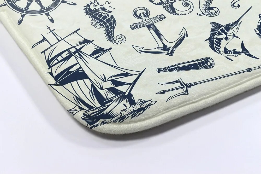 Dywanik łazienkowy Dywanik łazienkowy Morskie Symbole