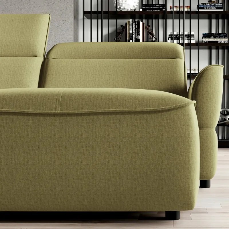 Narożnik MURILLO XL z elektryczną regulacją siedziska Lewostronny w tkaninie VOUGE 10 WERSAL