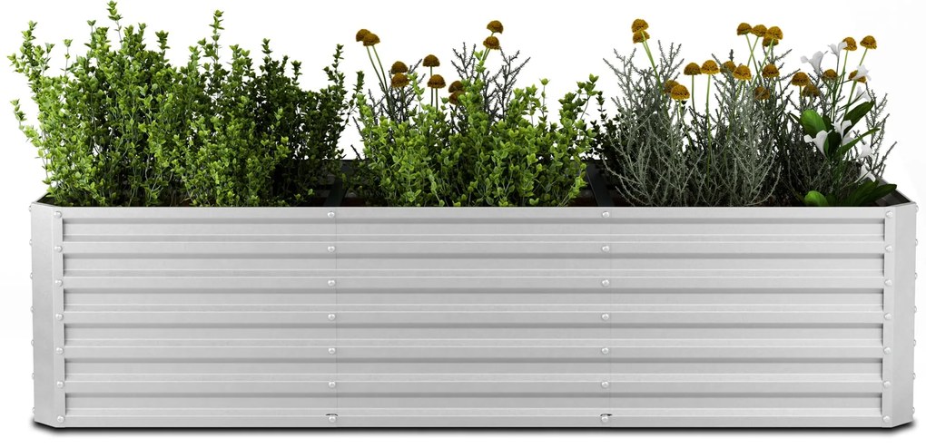 Blumfeldt Terrabox 240x100x60 cm Skrzynia na warzywa Srebrny