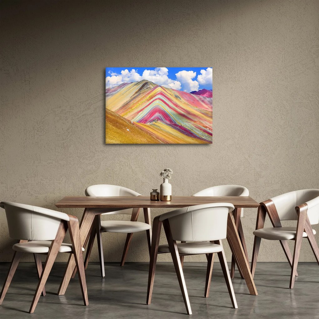 Obraz - Rainbow Mountain, Peru (70x50 cm)