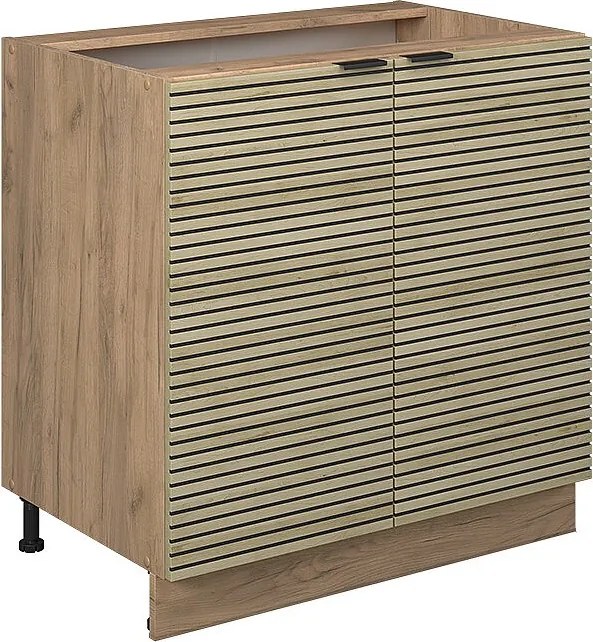 Szafki kuchenne panel dębowy 80x51.6x82 fame-line