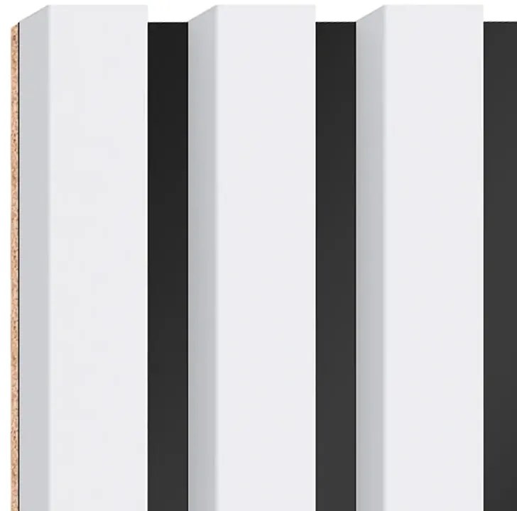 Akustyczne panele lamelowe 2 szt. biały mat W7-F27