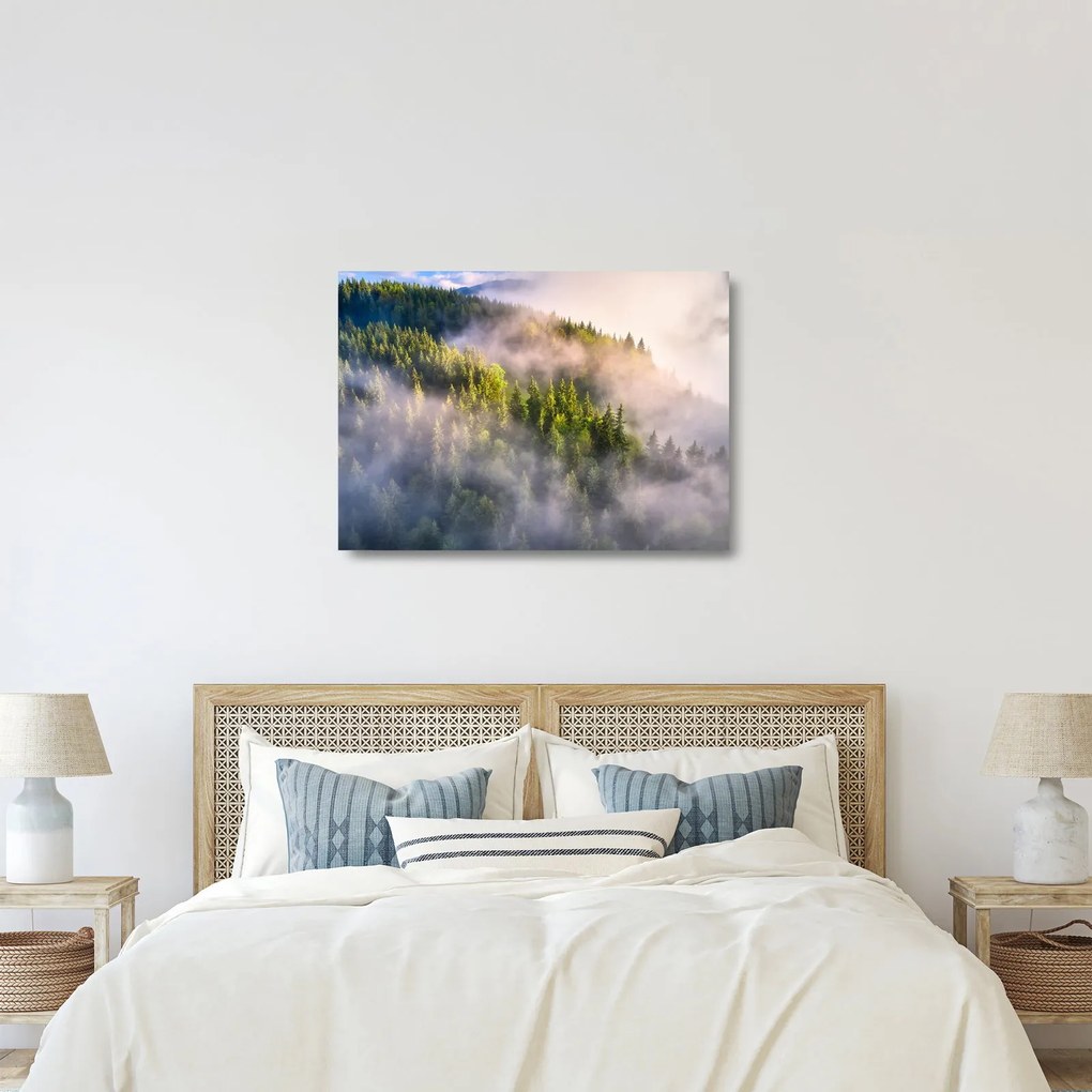 Obraz na szkle górskiego krajobrazu (70x50 cm)