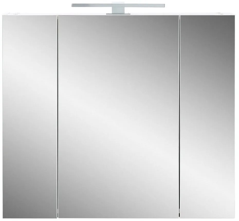 Biała szafka łazienkowa z lustrem 76x71 cm – Germania