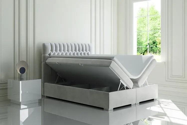 Dwuosobowe łóżko boxspring Stilla 200x200 - 32 kolory