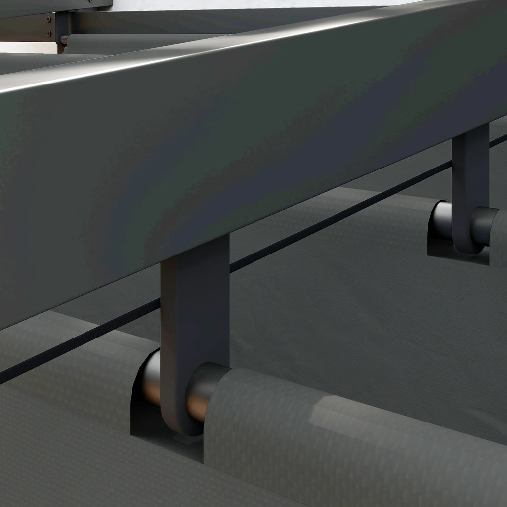 Outsunny Pawilon pergola 3x3 m montaż ścienny z regulowanym dachem wiatroodporna do ogrodu i tarasu ciemnoszary | Aosom PL