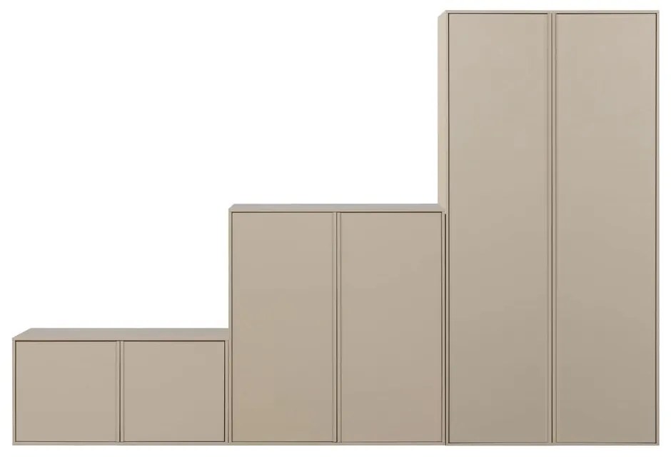 Kremowa szafa modułowa z litego drewna sosnowego 300x200 cm Daily – vtwonen