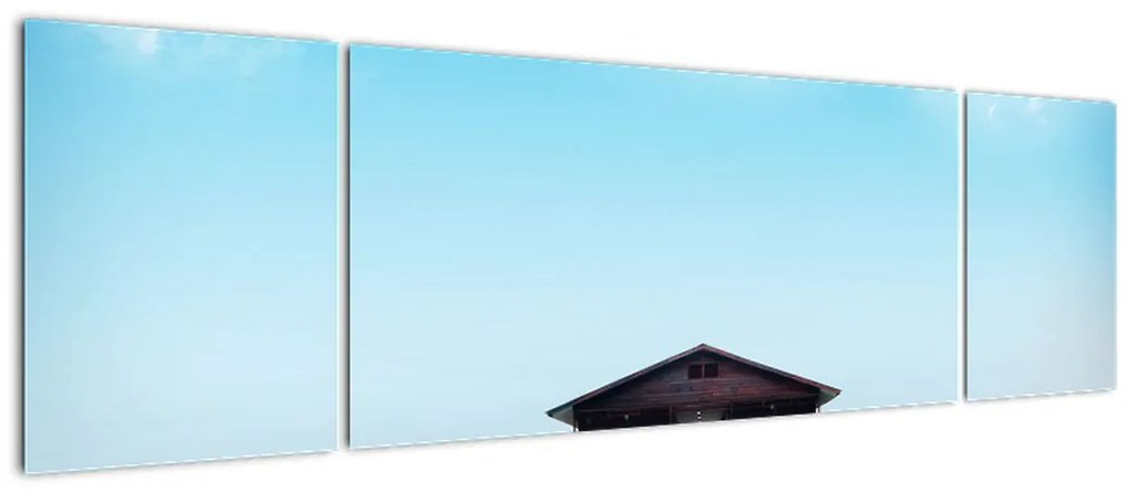 Obraz domu nad morzem (170x50 cm)