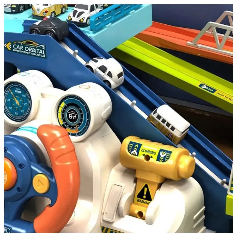 Woopie parking garaż z interaktywną kierownicą + 4 auta