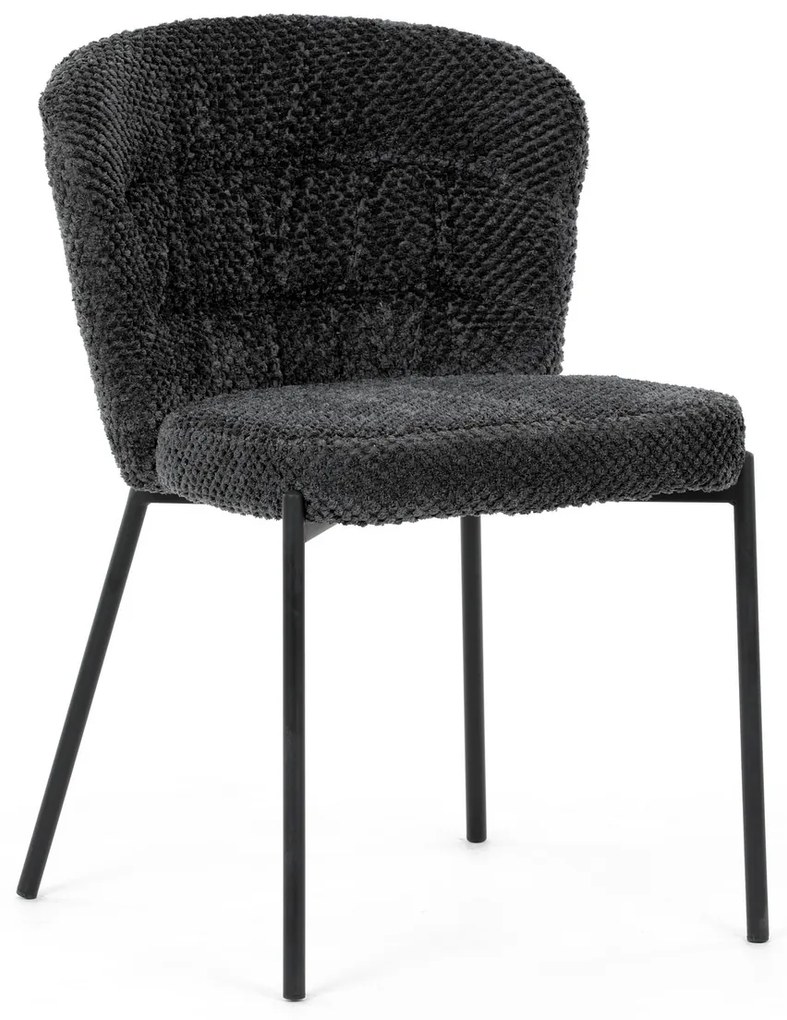 Zestaw krzeseł do jadalni Bouclé CT-W1077 GREY2, 4szt.
