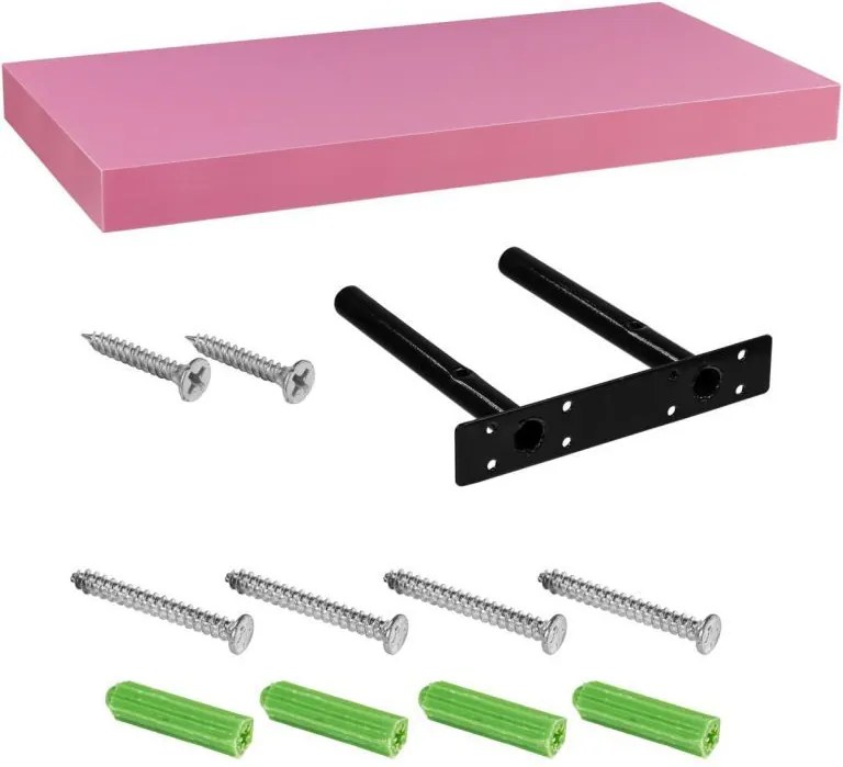 Półka ścienna Stylist Volato, 30 cm, różowa