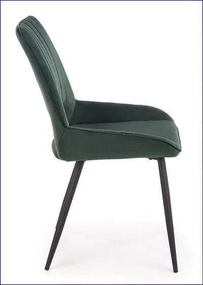 Zielone eleganckie krzesło welurowe N4-W45