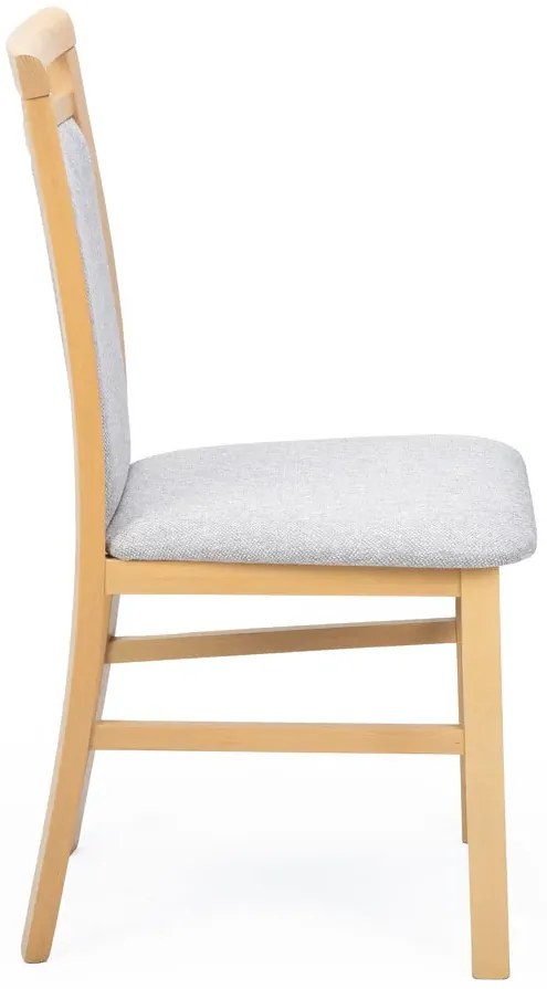 Klasyczne krzesło tapicerowane tkaniną dąb artisan + szary H1-D61
